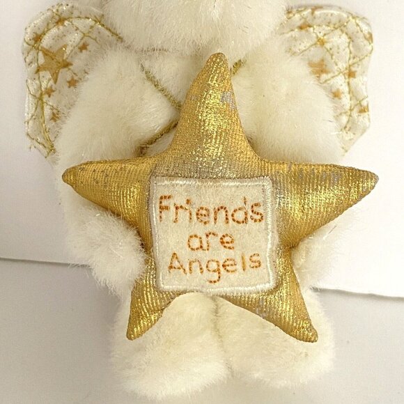 Boyds Bears Friends Are Angels White Gold Star Wings Ornament - Picture 3 of 11